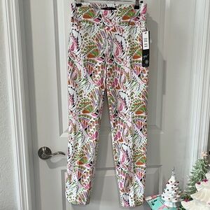 Up! Papillion Multicolor Abstract Butterflies Ankle Slimming Tummy Control